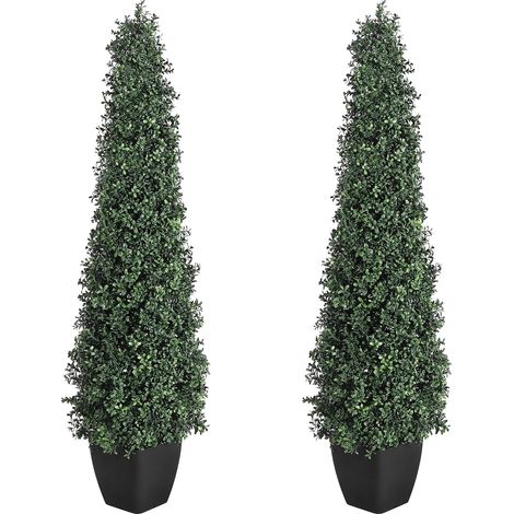 Figuras artificiales de boj, plantas decorativas en maceta, decoración sin mantenimiento, 150 cm. (1/2)