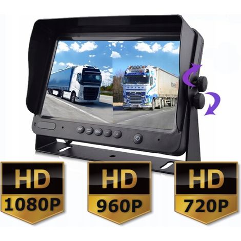 Moniteur ZS-7001DVR-2 AHD 7 pouces avec enregistrement DVR pour caméra de recul