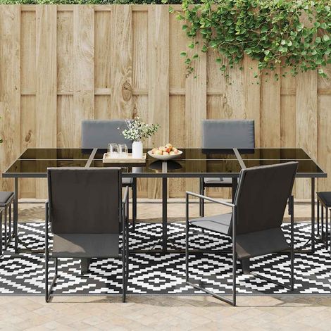 Outdoor Carpet ARAKIL White and Black 190x290 cm PP vidaXL