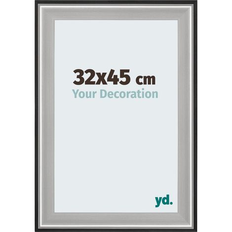 yd. - Cadre photo 32x45 - Noir Argent Poli - Bois - Birmingham (1/5)