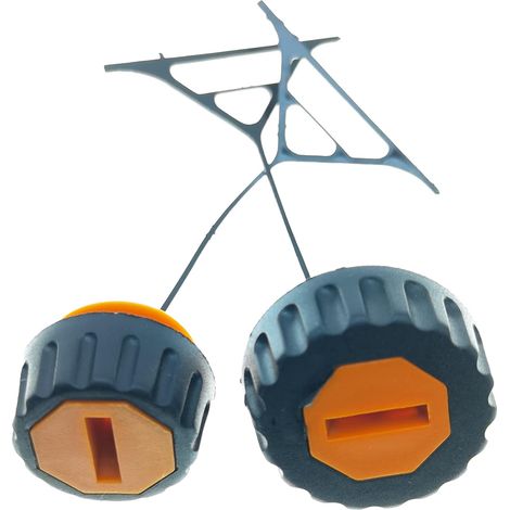 Bouchons huile et carburant pour tronçonneuse 010-048 Plastique résistant Étanchéité optimale Remplacement pièces détachées (1/2)