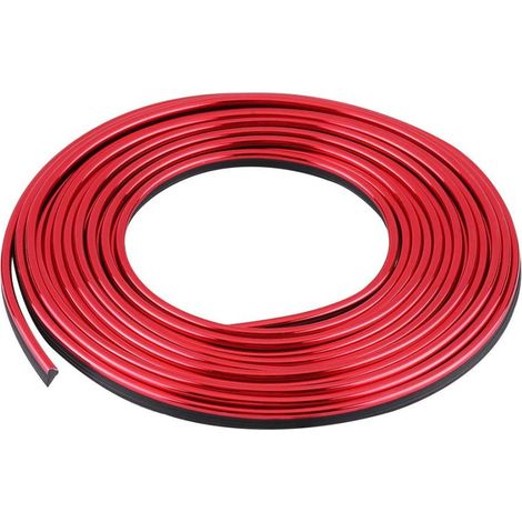 Trade Shop - DEKORATIVE PROFILLEISTE KLEBER CHROM ROT WS1180 AUTO INNENRAUM -