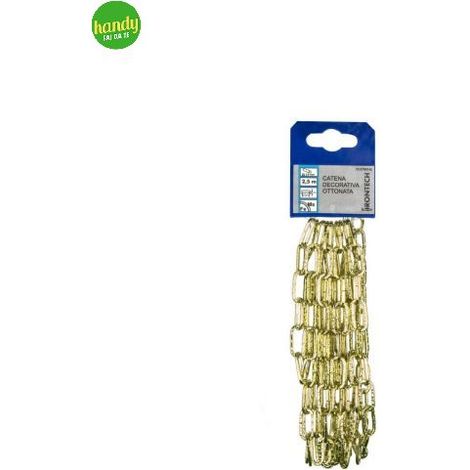 Catena decorativa pretagliata Ø 2 mm. in acciaio ottonato 2,5 mt. (1/2)