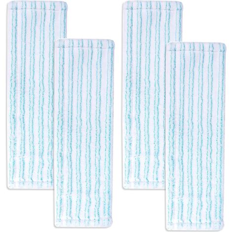 4-Piece Replacement Mop Pads for Leifhat Profi XL Micro Duo / Profi XL Cotton Plus 42cm Microfiber Replacement Cover for Mop, Cleaning and Absorbent for All Floor Types