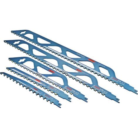 Lames de scie alternative, adaptées au béton cellulaire, aux briques, aux panneaux de ciment et au béton, jeu de 5 pièces. (1/5)