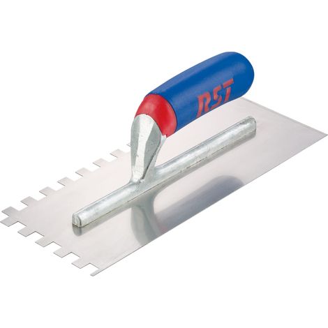 RST RST RTR8002 Notched Trowel with Soft Touch Handle, 6mm Notch, 11 x 4.1/2 inches Square Trowel for Tile and Flooring Installation (1/2)