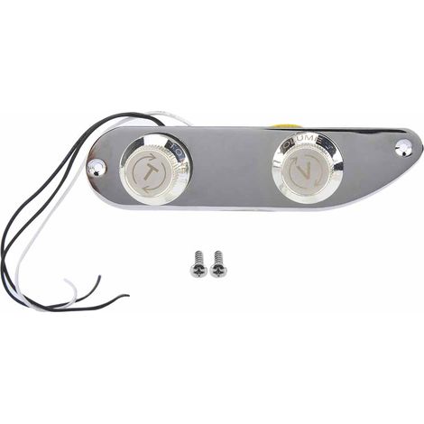 GE217 Basse électrique, plaque de fer incurvée, bouton, circuit imprimé chromé (1/4)