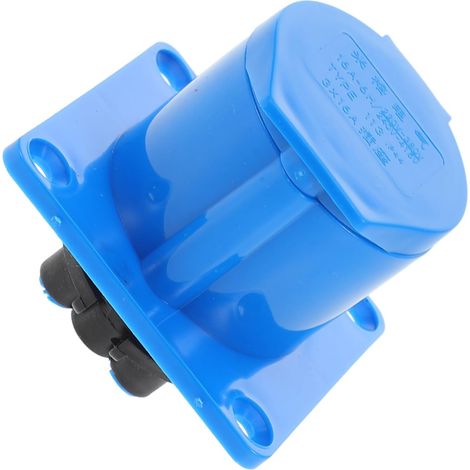 Prise Électrique 3 Broches 16 a Montage Panneau Bleu Pour Camping-car Caravane Bateau Accessoire Connexion Fiable Usage Surface (1/5)