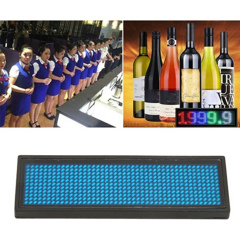 LED-Namensschild, LED-Anzeige, animiertes Laufschriftdisplay, LED-Matrixdisplay, LED-Abzeichen (1/5)