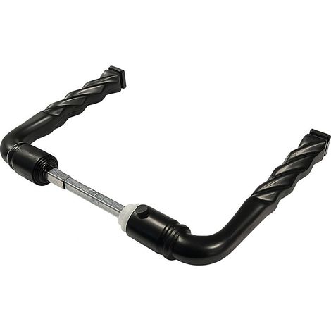 Maniglia per Porta a Spirale Nera in Alluminio Quadrata da 6/7 mm + Manicotto Adattatore.