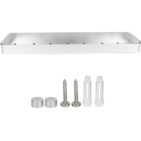 Wandregal aus Aluminium fürs Badezimmer, einlagige Duschablage, Aufbewahrung für Shampoo, inklusive Befestigungsmaterial (1/5)