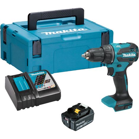 Makita DHP490RT1J 18V LXT Lithium Brushless Combi Hammer Drill Compact 1 x 5AH (1/5)