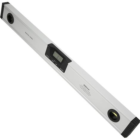 Digitale 600-mm-Laserwasserwaage mit Hintergrundbeleuchtung, horizontalen und vertikalen Libellen sowie magnetischer Wasserwaage (1/5)