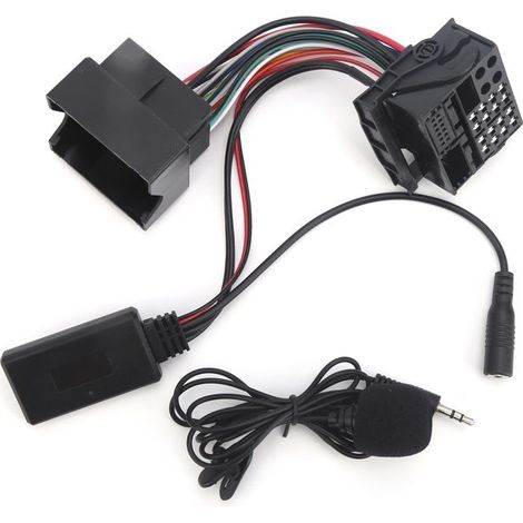 Adaptador de audio AUX Bluetooth 5.0 de 12 pines con micrófono, cable de 150 cm (59,1 pulgadas), compatible con Opel CD30, CDC40 y CD70. (1/4)