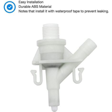 Ortviai Robinet de Remplissage pour WC RV Sealand/Dometic 300-310-320 – Kit Étanche en ABS, 2 Pièces, Réf. 385311641