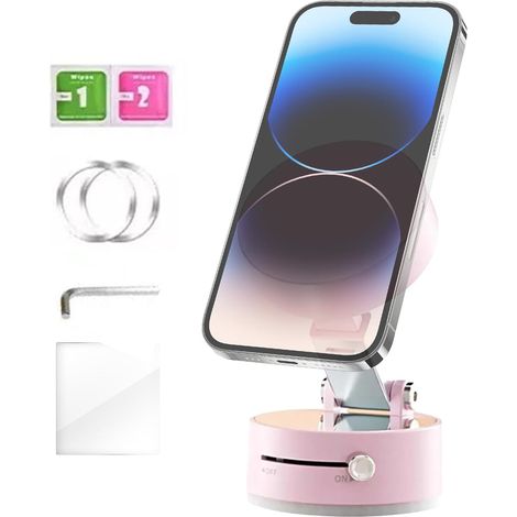 Support magnétique pour téléphone portable - Support de téléphone portable - Support de téléphone portable - Support de téléphone portable rotatif à 360 ° - Support de smartphone réglable pour (1/5)