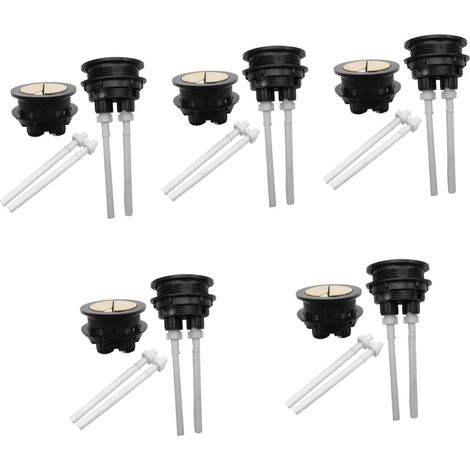 10pièces Bouton De Chasse Eau Double Pour Réservoir De Toilette Installation Facile Compatible Avec Réservoir Standard Couleur Rose Doré Remplacement Pratique Pour Salle De (1/5)