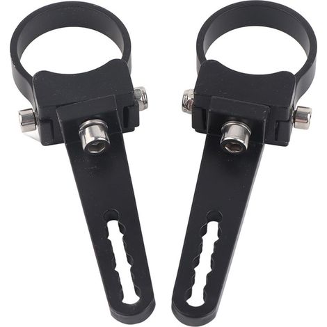 1.75" Aluminum GARRYFIZH Bull Bar Roll Bar Bracket Clamps, LED Light Mount Brackets for Car Truck, Black, 310g, Durable Aluminum, 1 Piece (1/5)