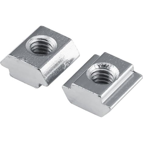 Lot de Ecrous en T Coulissant Nickelage en Acier au Carbone pour Profilé d'Aluminium (1/3)