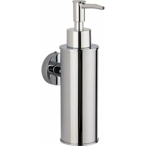 Distributeur de savon mural rond chromé en acier inoxydable 304, pour salle de bains, cuisine, décoration de la maison (1/5)