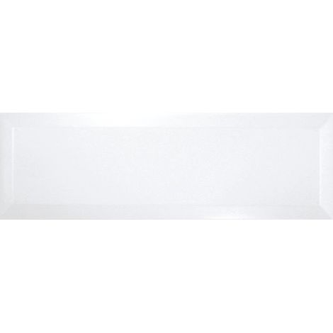 Ribesalbes – Carrelage mural uni biseauté 10x30 cm blanc brillant – Pâte rouge pour murs intérieurs – Finition brillante pour cuisine et salle de bain (1/4)