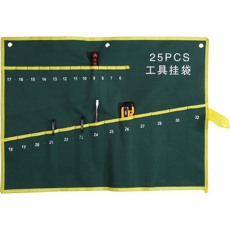 Werkzeugtasche aus Canvas – Mano – Typ 25 Taschen – Großes Fassungsvermögen (67 x 49,5 cm) Grün (1/2)