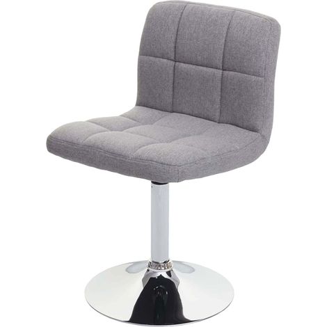 Sedia lounge Kavala tessuto 48x45x78cm grigio chiaro
