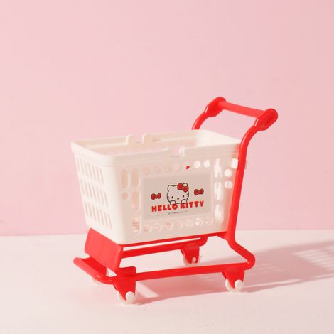 Mini chariot de courses, poussette, chariot de supermarché à motif dessin animé, jouet de rangement, décoration de bureau, type 3 (1/5)