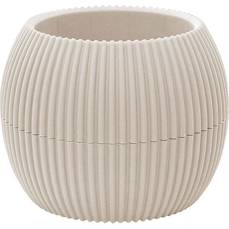 Vasetti Piante Grasse Con Sottobicchiere Integrato Design Moderno Crea La Tua Composizione Varie Misure Colori Vasi Pianta Sottovaso Piantine Vaso Fiori Beige - Rotondo 0,15 Litri