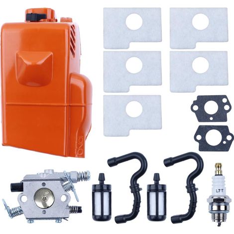 Couvercle de filtre à air du cylindre moteur, carburateur, tuyau de carburant pour tronçonneuse STIHL MS170 MS180 017 018 Zama C1Q S43B Walbro WT-325A (1/5)
