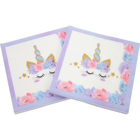 lot De 40 Serviettes En Papier Colores-serviettes De Table Imprimes Motifs De Dessins Anims, Pour Cocktail, Fte, Bricolage, Origami, Pour La Gas (1/5)