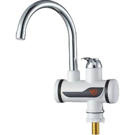 Electric hot/cold water mixer tap, i.e. hot water tap, with adjustable temperature. (1/5)