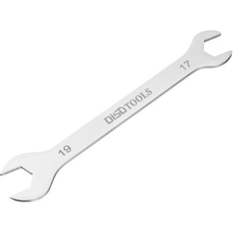 Clé double extrémité fine à douille ouverte 17 x 19 mm, clé plate métrique sablée en acier inoxydable 3Cr13 pour entretien ménager et réparations générales (1/5)