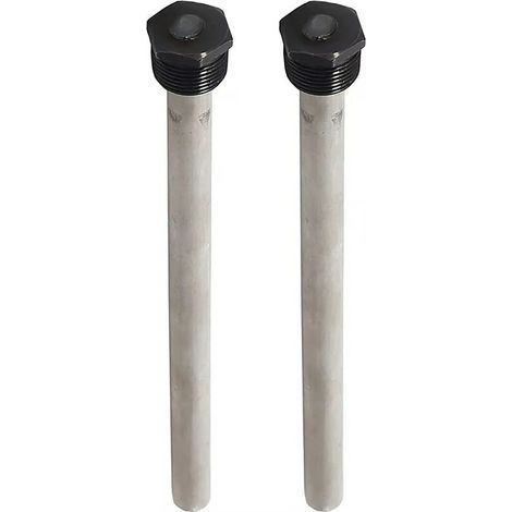 – Pack de 2 tiges d'anode RV pour chauffe-eau – Magnésium – Filetage NPT 3/4' – Longueur 23,5 cm – Protège contre la corrosion (1/5)