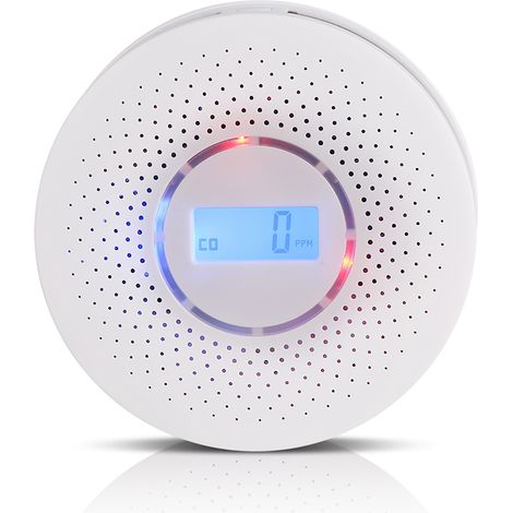 Kohlenmonoxid-Rauchmelder-Kombinationsalarm, akustischer Alarm, Überwachungsmelder, Feuermelder (1/5)