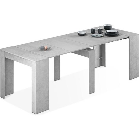 Mesa consola extensible Denis Cemento 90cm (ancho) x 78cm (alto) (1/5)