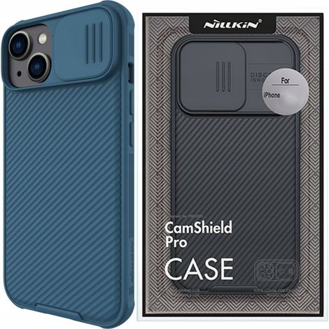 Nillkin CamShield Pro Custodia magnetica per iPhone 14 Plus con copertura per fotocamera, colore blu (con MagSafe) (1/5)