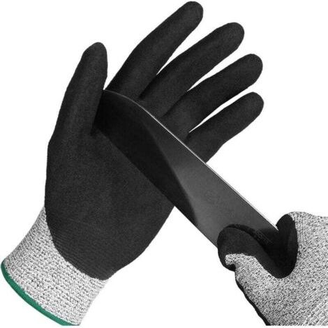 Gants anti-coupures, protection niveau 5, gants de travail pour huîtres, maille métallique en acier inoxydable, adaptés au travail des huîtres, à la découpe de viande, au jardinage et à la sculpture.