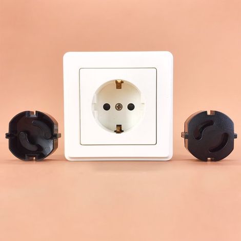 Set di 15 copriprese di sicurezza in materiale ABS, per prese conformi agli standard europei, facili da rimuovere e installare. (1/5)