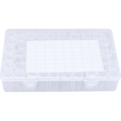 60 pièces Coffret de Peinture Diamant, Boîte de Rangement Portable pour Perles avec Étiquettes (1/5)