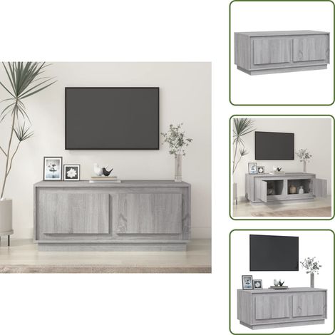 Couchtisch Grau Sonoma 102x50x44 cm Holzwerkstoff - Couchtisch - Wohnzimmerstil - Grau - Holzwerkstoff - Stauraum (1/5)