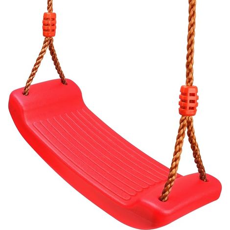 Balançoire de Jardin pour Enfants - Siège à Bascule - Planche à Bascule - pour Enfants - pour l'extérieur et l'intérieur - Hauteur réglable - Antidérapant - Plastique-Rose (1/5)