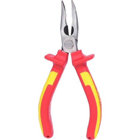 KS Tools ERGOTORQUE VDE Flachrundzange, gebogen, 165mm - 117.1120 (1/2)