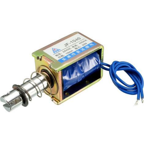 DC 24 V 400mA 9,6W Gewalt 25N 10mm Ziehen Art Linie Bewegung Magnet Électro-aimant DE (1/5)