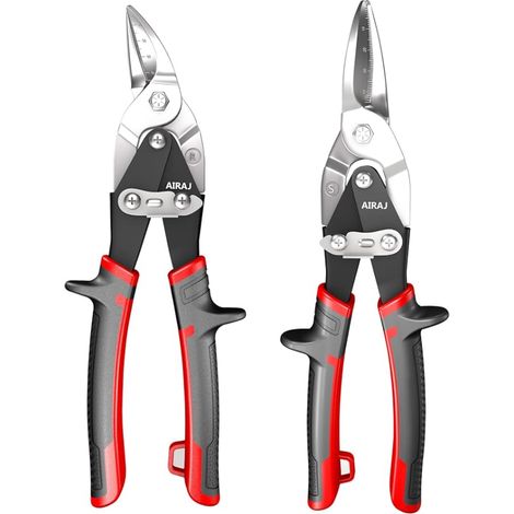 Cisailles à métaux fer - tôles- Ciseaux droits et Outil de coupe pour le levier Poignée ergonomique (1/5)