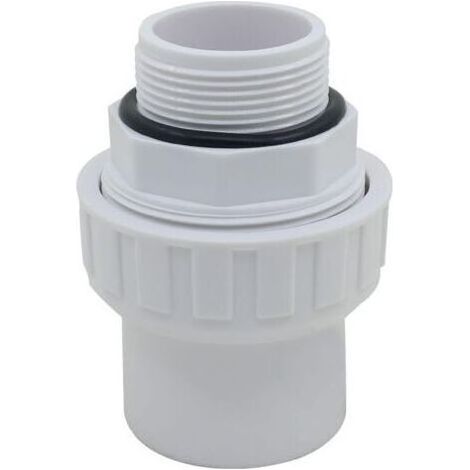 Raccord union joint mixte PVC à visser et coller – Embout fileté 1.5 pouce – Pour pompe et filtre à sable piscine – Connexion étanche (1/5)