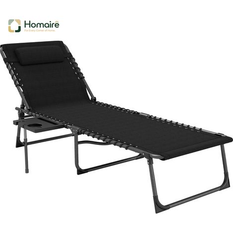 HOMAIRE Sonnenliege klappbar avec coussin de tête et dossier réglable 5 positions pour jardin