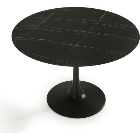 Mesa redonda modelo Adela acabado negro, 75cm(alto) 110cm(ancho) 110cm(largo) (1/4)
