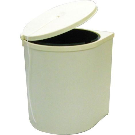 Poubelle à pédale pivotante 13L – Pour caisson 400mm – Largeur 280mm – Fixation droite/gauche – Décor beige – 1 compartiment – Gollinucci