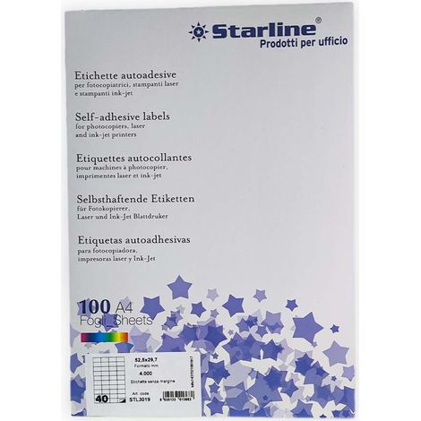 FBA Barcode Etichette Adesive 52,5X29,7mm 40 etichette per foglio Pacco da 100 Fogli (1/3)